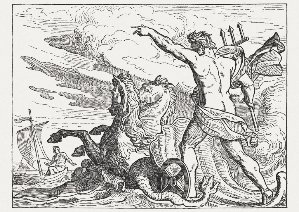 Ons logo: Zeegod Neptunus in de Oosterschelde | Zeeuwsche Zoute