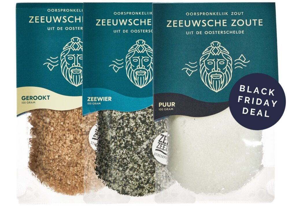 Zeeuwsche Zoute Trioset Gerauchert, Wakame und Rein - Beutel - 3 x 100 gramm