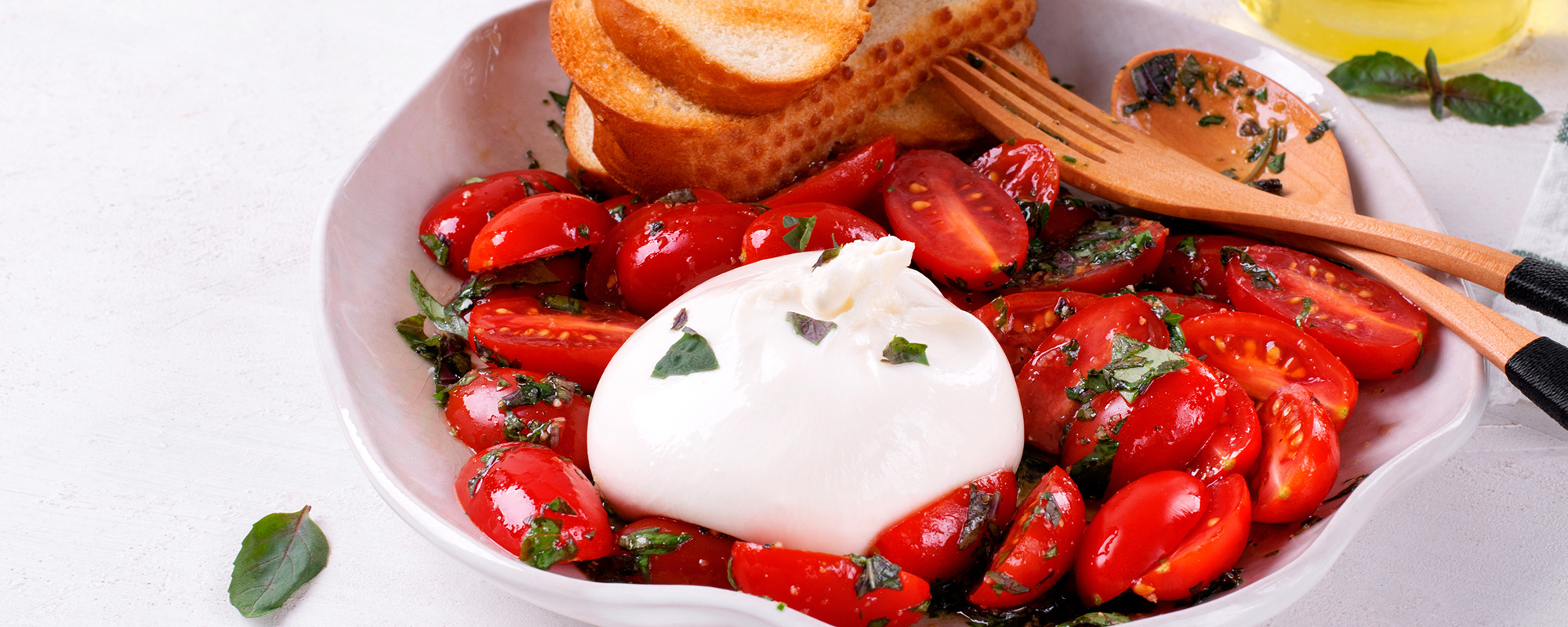 Tomatensalade met Burrata en Zeeuwsche Zoute Gerookt Zeeuwsche Zoute